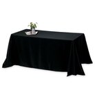 4-Sided Throw Style Table Covers - Spot Color - Black