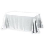 4-Sided Throw Style Table Covers - Spot Color - White