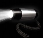 4" Tapered Metallic LED Flashlight - Silver