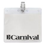 Buy 4" x 3" Printed Horizontal Vinyl Pouch with Bulldog Clip