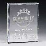 Buy Custom Printed 4" x 5" x 1" Scalloped Acrylic Paperweight Awards