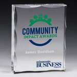 Buy Custom Printed 4" x 5" x 1" Scalloped Acrylic Paperweight Awards