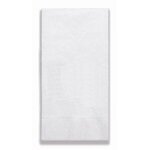 4"x8" White 1-Ply Coin Edge Embossed Dinner Napkins - White