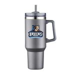40 Oz. Stainless Steel Travel Mug with Handle and Straw -  