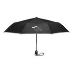 42" Auto Open Umbrella with Reflective Trim - Black