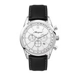 42MM STEEL SILVER CASE, CHRONOGRAPH MVMT, WHITE DI... - Silver