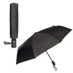 43" Auto Open/Close Folding Umbrella - Black