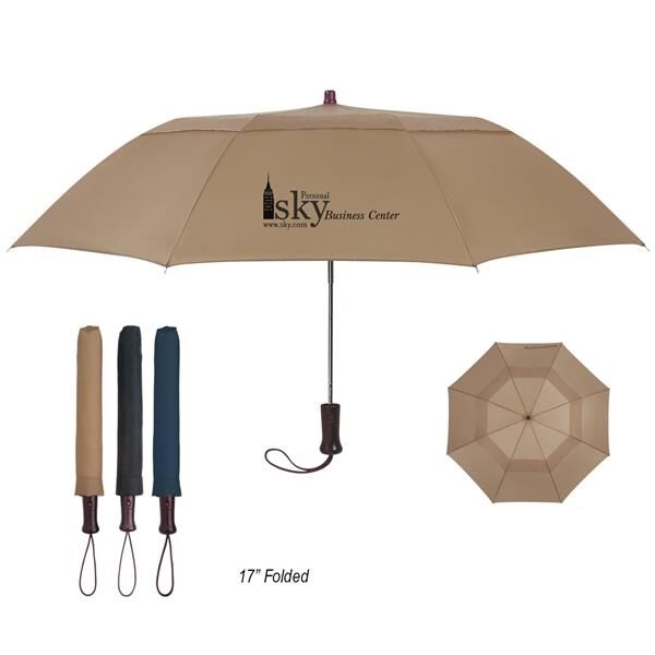 Main Product Image for 44" Arc Telescopic Folding Wood Handle Umbrella