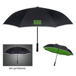 48" Arc Reflective Edge Inversion Umbrella - Lime