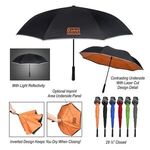 48" Arc Reflective Edge Inversion Umbrella -  