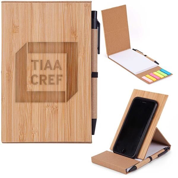 Main Product Image for Custom Printed Bamboo Notepad with Sticky Note and Pen