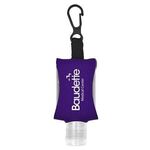 5 Oz. Hand Sanitizer With EVA Case and Clip - Purple