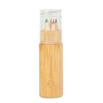 5-Piece Colored Pencil Set In Tube With Dual Sharpener - Natural With Clear