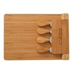 5 Piece Magnetic Bamboo Cheese Board Set