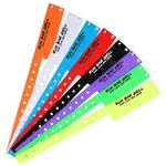 5 Tab Wristbands - Red