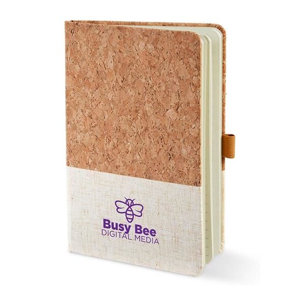 Main Product Image for Promotional 5 x 7 Hard Cover Cork & Heathered Fabric Journal