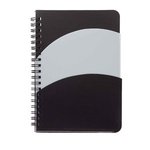5" x 7" Santiago Double Pocket Notebook - Black