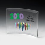Buy 5" x 7" x 1/4" - Freestanding Curved Acrylic Award - Full Color