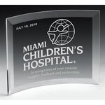 Buy 5" x 7" x 1/4" - Freestanding Curved Acrylic Award - Laser