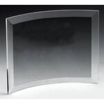 5" x 7" x 1/4" - Freestanding Curved Acrylic Award - Silkscreen - Clear