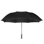 55" Large Auto Open Folding Umbrella - Black
