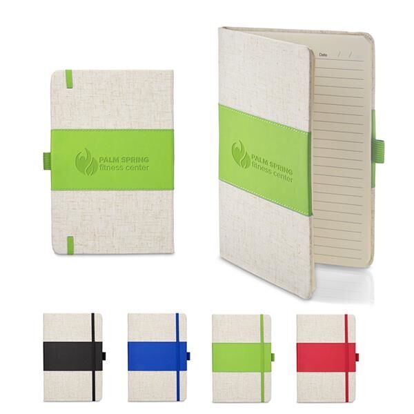 Main Product Image for Promotional 5x7 Soft Cover Pu & Heathered Fabric Journal