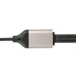 6-in-1 3 Ft. Multifast Charging Cable - Black With Silver