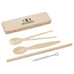 6-In-1 Portable Wheatstraw Tableware Set -  