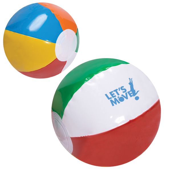 Main Product Image for Custom Imprinted Multi Color Beach Ball 6in