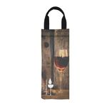 6" W X 16" H Canvas Wine Bag - White