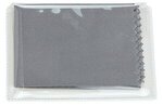 6- x 6- 220GSM Microfiber Cleaning Cloth in Clear PVC Case - Cool Gray