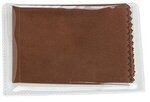 6- x 6- 220GSM Microfiber Cleaning Cloth in Clear PVC Case - Medium Brown