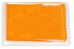 6- x 6- 220GSM Microfiber Cleaning Cloth in Clear PVC Case - Medium Orange