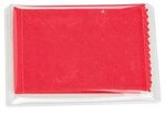 6- x 6- 220GSM Microfiber Cleaning Cloth in Clear PVC Case - Medium Red