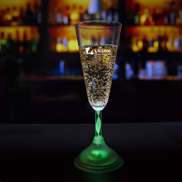 Main Product Image for 7 1/2 Oz Champagne Glass With Multi-Color LED Lights