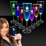 7 1/2 oz. Lighted LED Champagne Flute - Multi Color-black