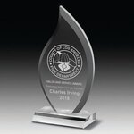 Buy 7 3/4" - Multi-Faceted Acrylic Flame Award - Laser