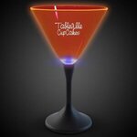 7 oz Neon LED Martini Glasses - Orange -  