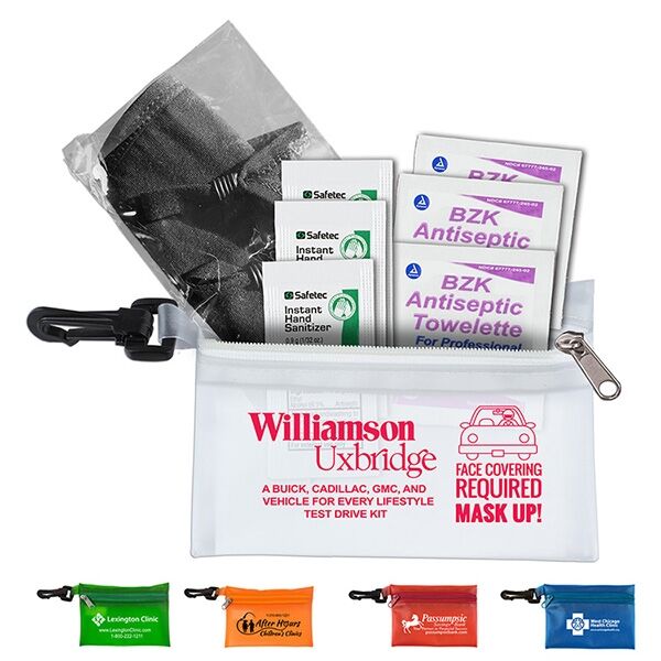 Main Product Image for 7 Piece Wellness Kit In Translucent Zipper Storage Pouch
