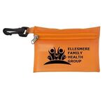 7 Piece Wellness Kit in Translucent Zipper Storage Pouch - Trans Orange