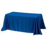 8 ft 4-Sided Throw Style Table Covers - Full Color - Royal Blue