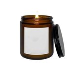 8 oz Amber Candle with Lid