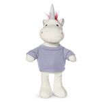 8.5" Plush Unicorn with T-Shirt - Gray