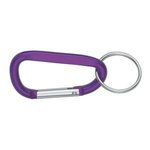 8MM Carabiner with Split Ring - Purple