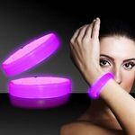 9" Deluxe Triple Wide Light Up Glow Bracelet - Pink