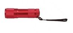 9 LED Metal Flashlight - Red