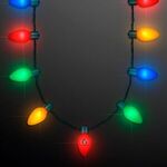 9 Lights Christmas Bulb Necklace - Multi Color