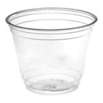 9 oz. Soft Sided Clear Plastic Cup - Clear