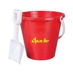 9" Pails with Shovel - Red