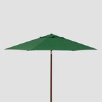 9 WOOD LOOK MARKET UMBRELLA - Green